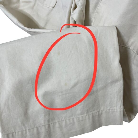 BA&SH Stone High-Rise Paperbag Pants Women’s Small Ecru Cropped Cotton - Picture 11 of 13